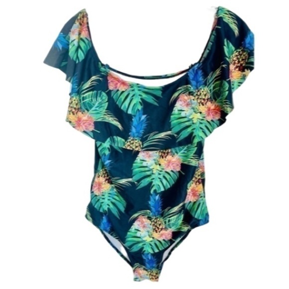 Floral OFF SHOULDER swimsuit - Picture 1 of 7